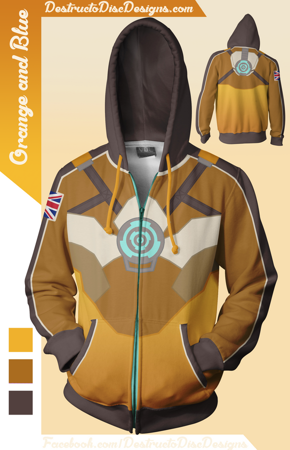 Orange and Blue Hoodie