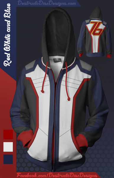 Red blue and white hoodie sales